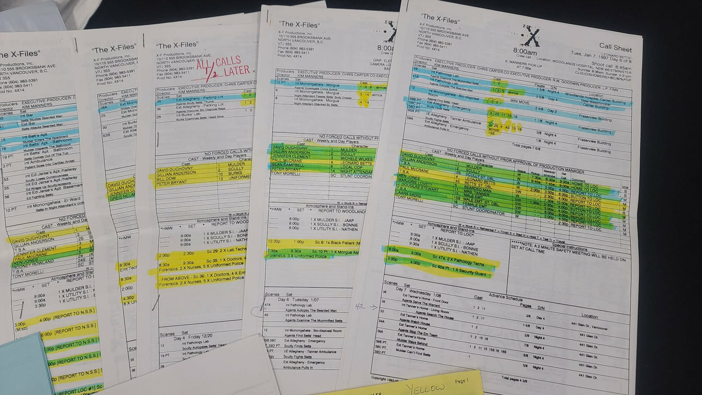 *X-Files - Original Production Used Script - Leonard Betts