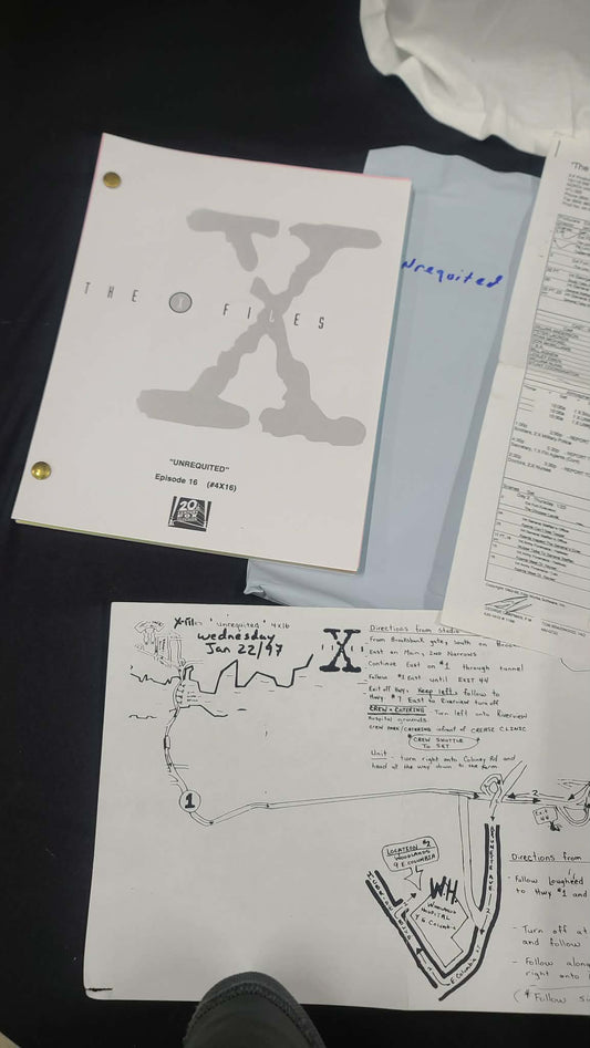 *X-Files - Original Production Used Script, Call Sheets and Map - Unrequited