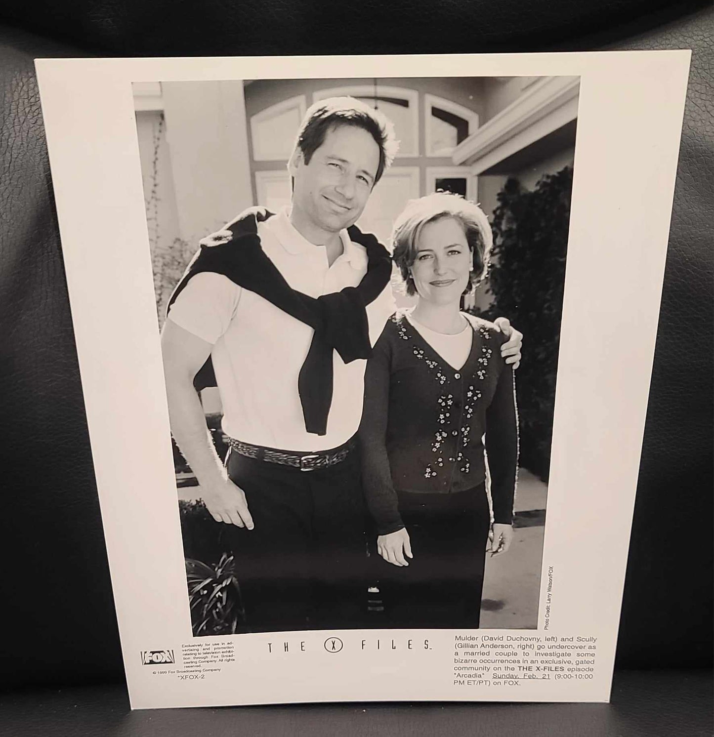 XFiles Press Photo -David Duchovny and Gillian Anderson " Arcadia"