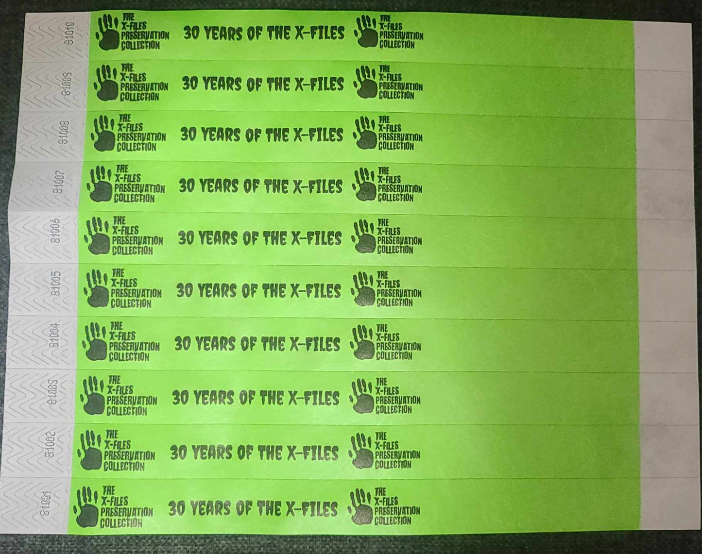 XFP 2023 General Admission Wrist Bands 10 per sheet