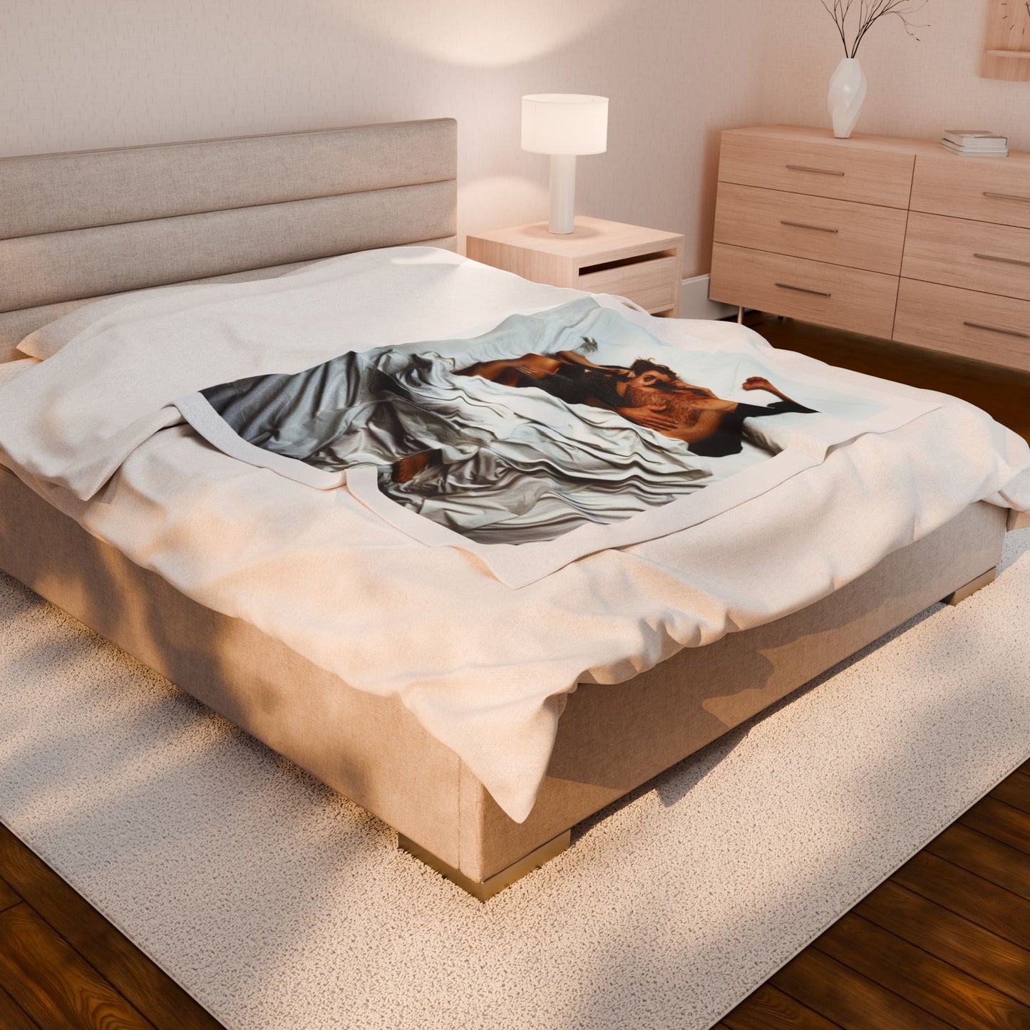 Gillian with David and Chris Carter Velveteen Plush Blanket - XFP Direct