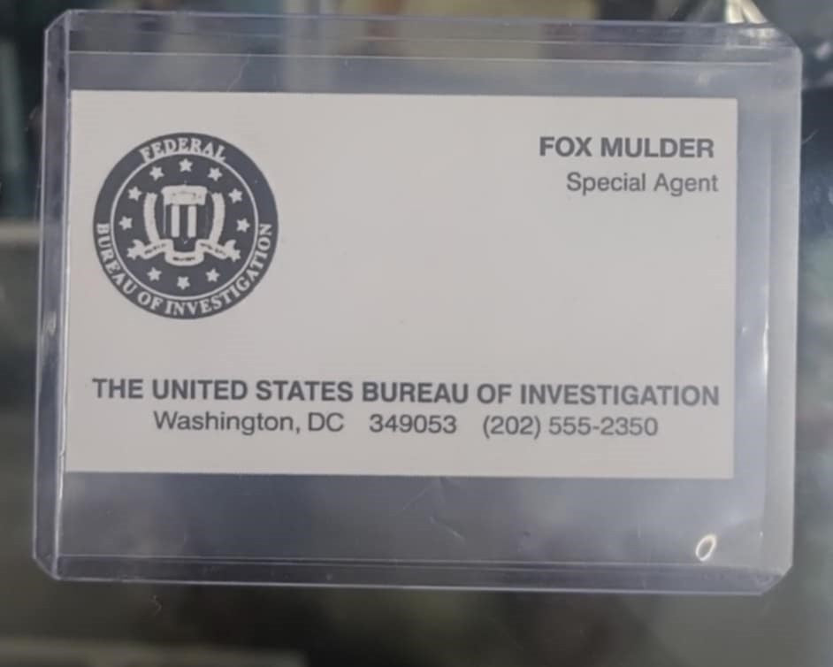 X-Files - Special Agent Fox Mulder Business Card- Cosplay