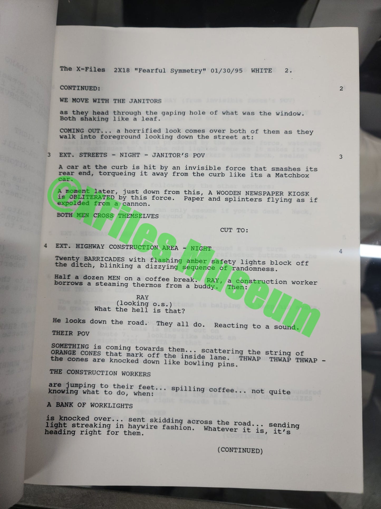 X Files Script -Episode "FEARFUL SYMMETRY" - Not Production Used