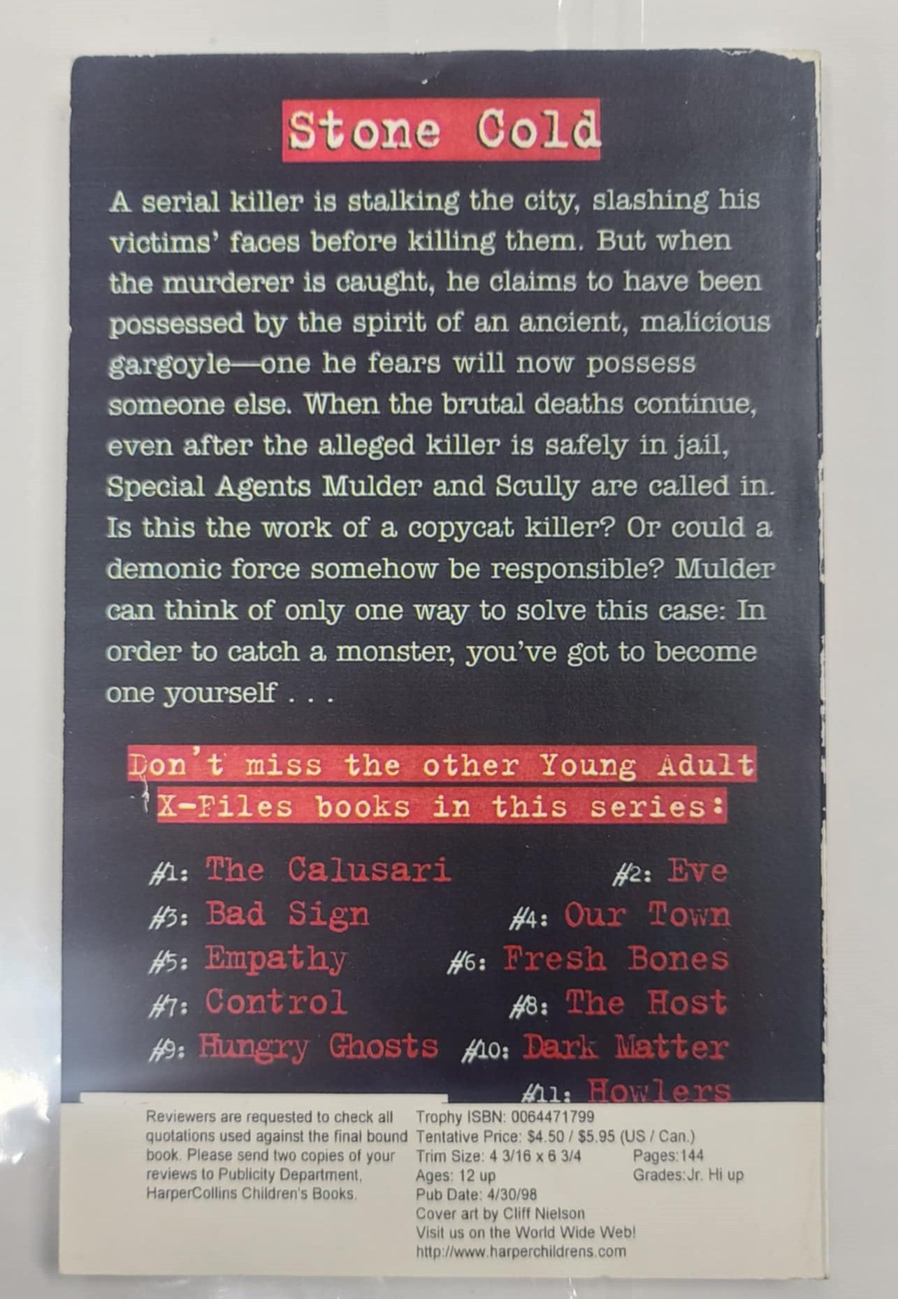 X-Files - Uncorrected Proof- Grotesque -Very Rare