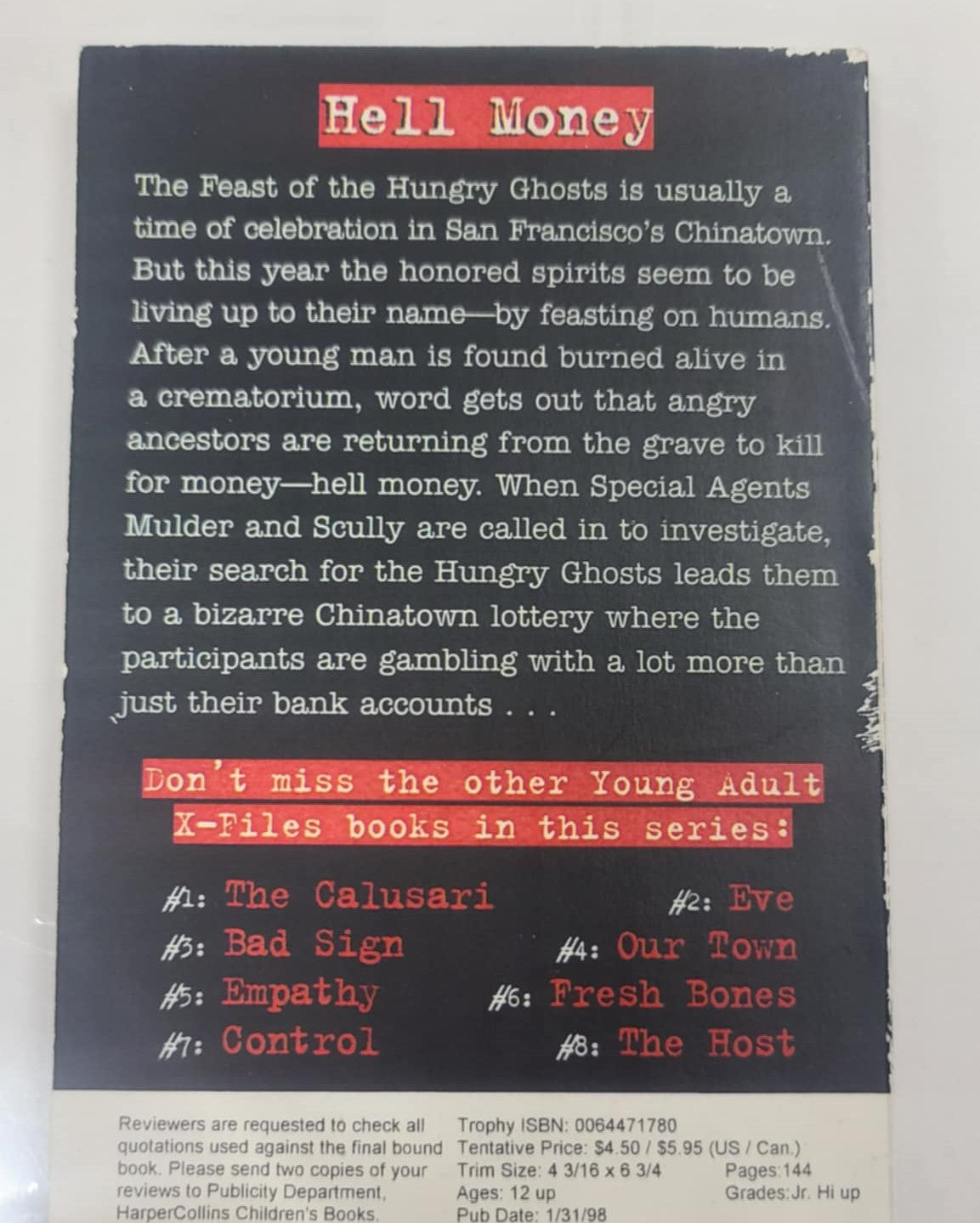 X-Files - Uncorrected Proof- Hungry Ghosts -Very Rare