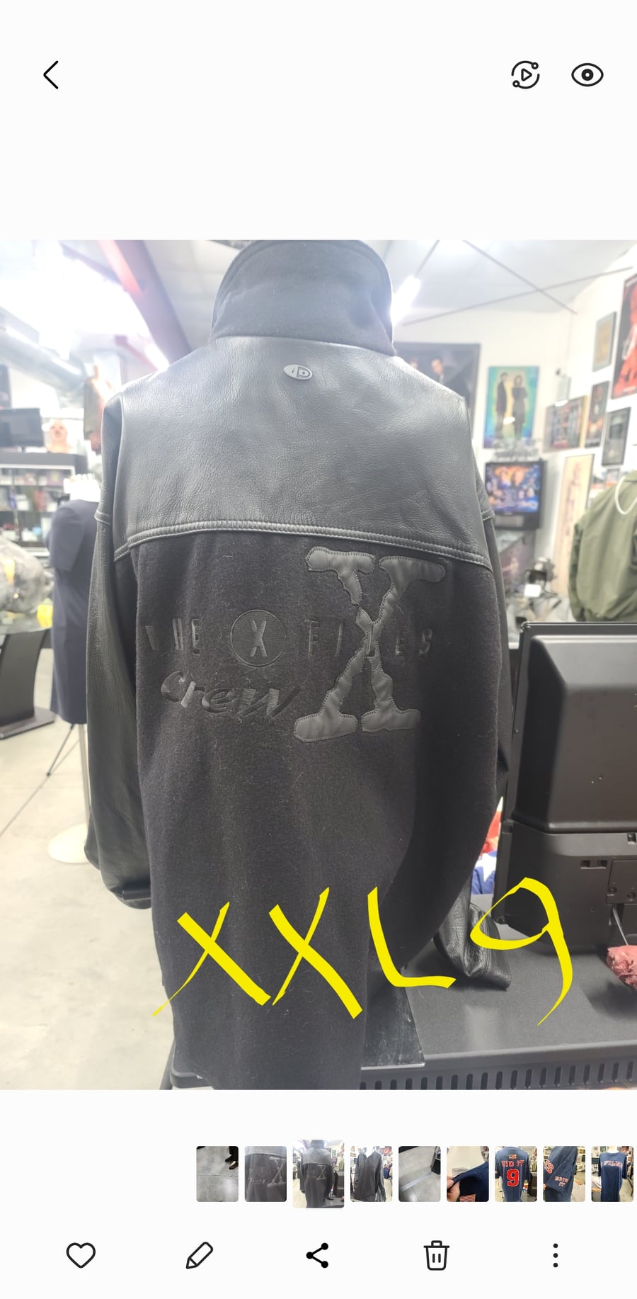 The X-Files Wool and Leather Crew Jacket