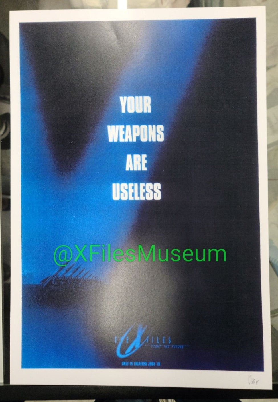 The X-Files FIGHT THE FUTURE Concept Art Print "U" 8" x 10"