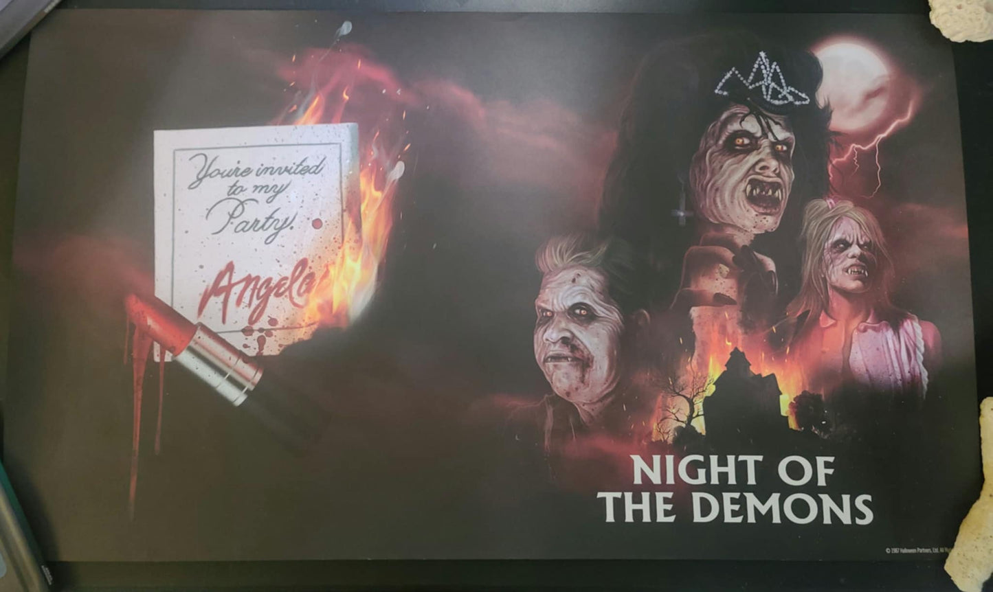 NIGHT OF THE DEMONS-Scream/Shout Factory Limited Blu-ray and 4K Release Poster -Horror