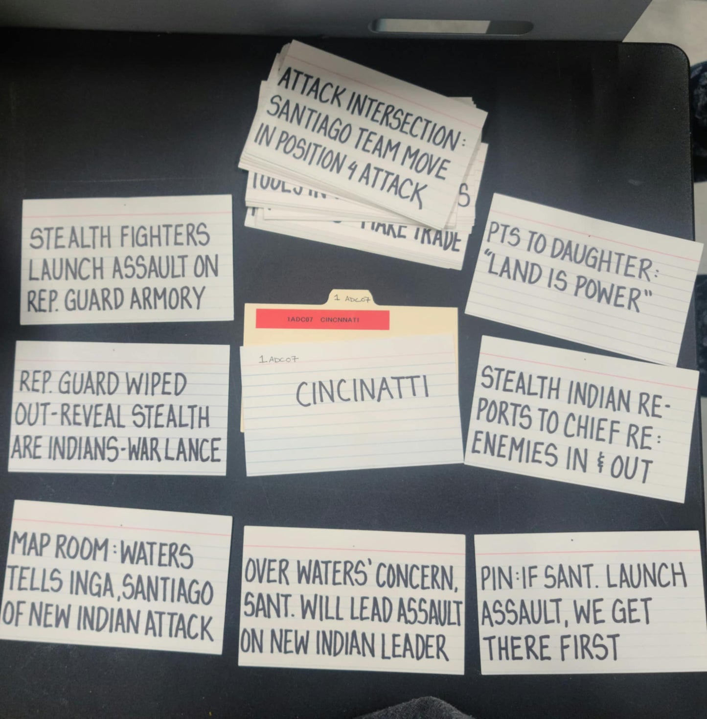 Production Used - HARSH REALM Storyboard Cards- Episode "CINCINATTI "