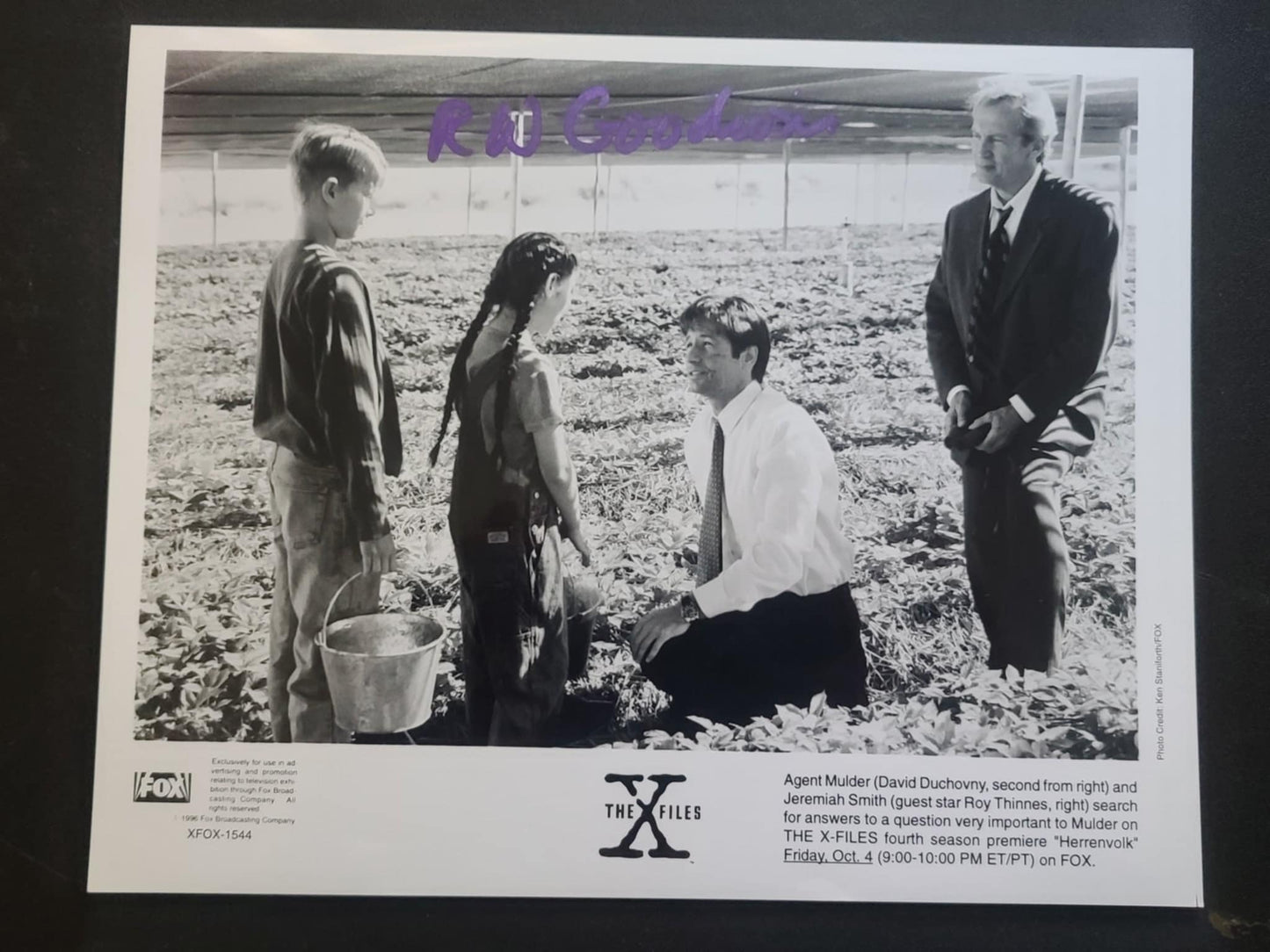 Press Photo for Episode "HERRENVOLK" autographed by R. W. (Bob) Goodwin