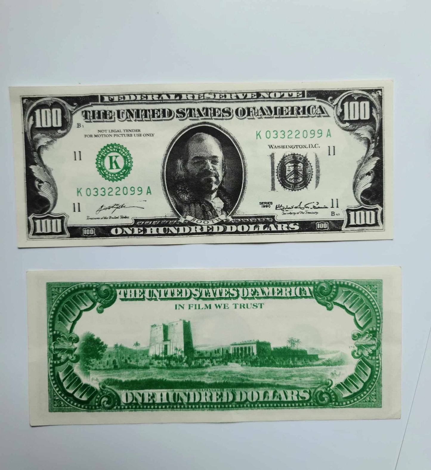 Production Used $100.00 Bank Note / Money - Episode "Pine Bluff Variant"