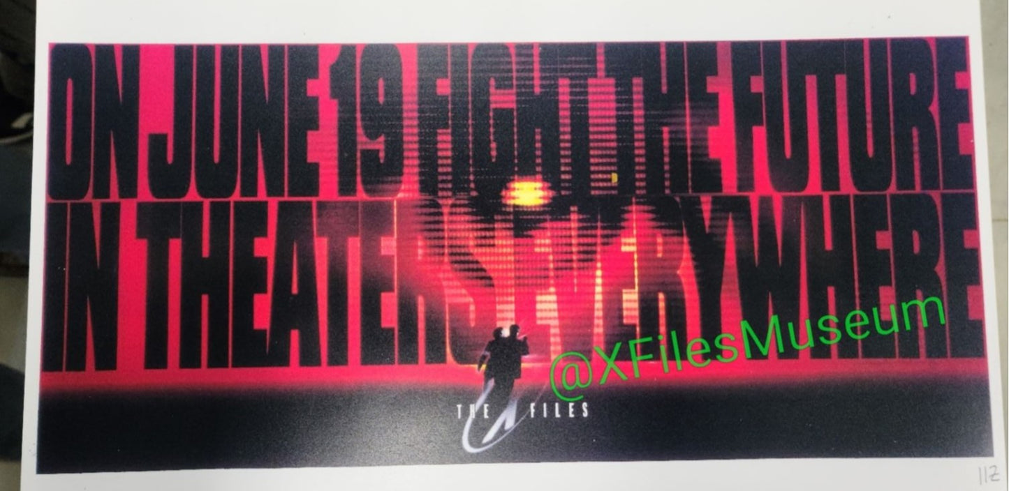 The X-Files FIGHT THE FUTURE Concept Art Print "FF" 8" x 10"