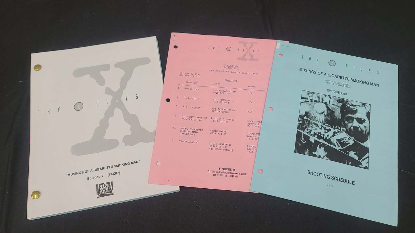 *X-Files - Original Production Used Script - Musings of a Cigarette Smoking Man.