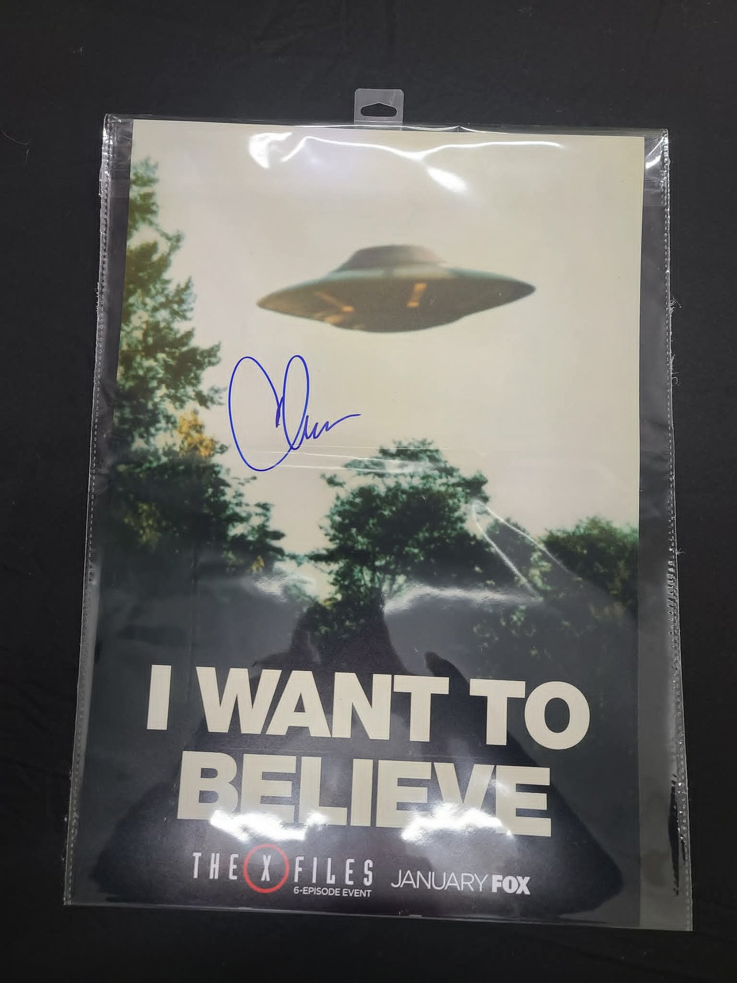 Chris Carters autographed -The Event Series IWTB poster -13x19 -BLUE