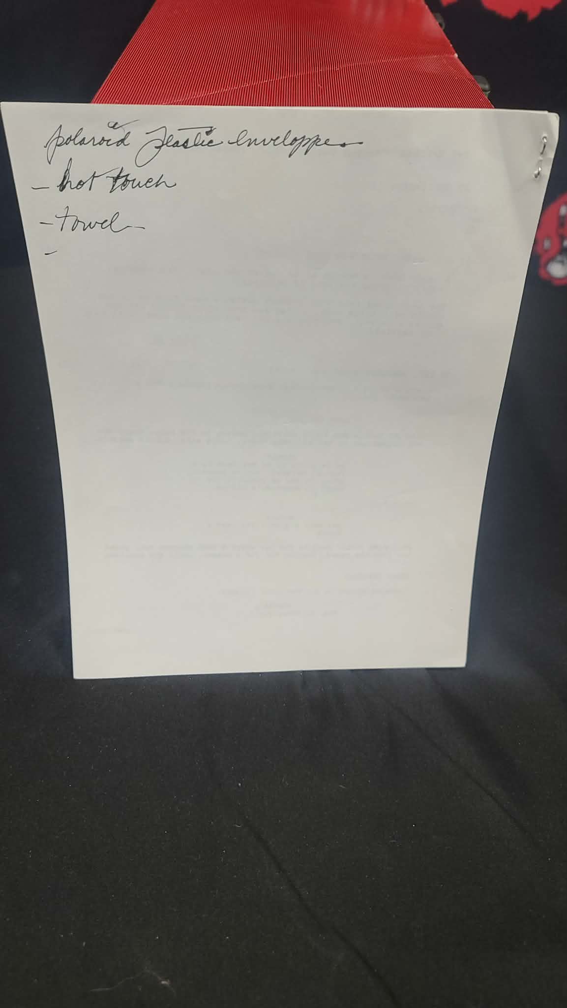 *X-Files- Production used Mini Call sheets - Autographed by Gillian Anderson