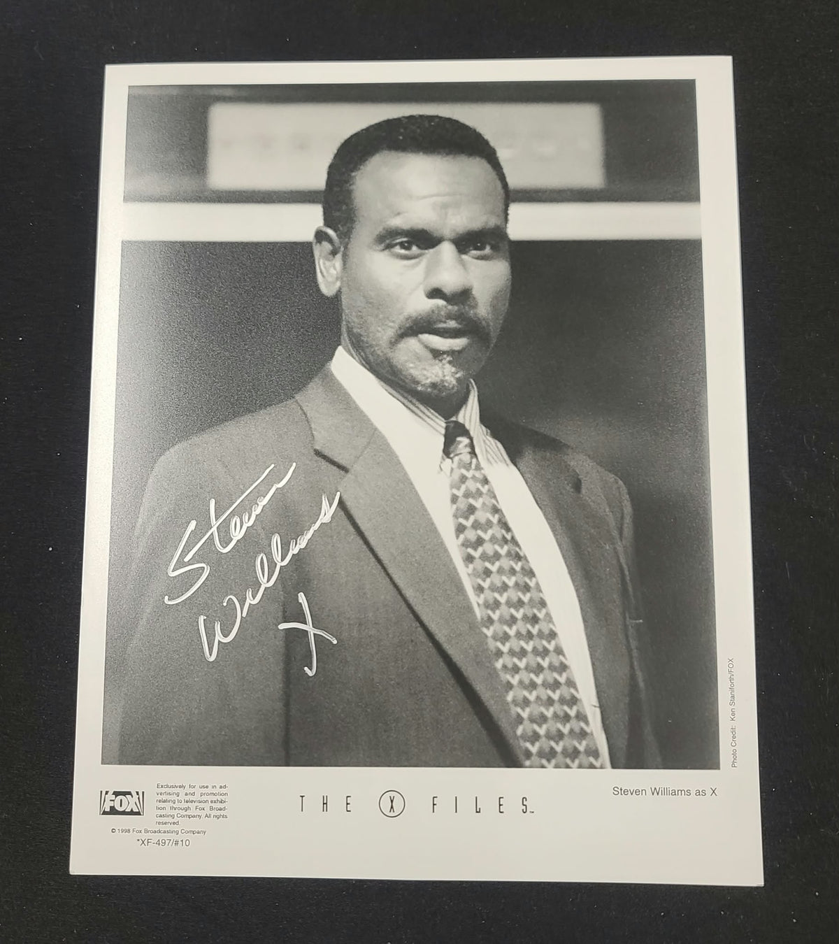 *X-Files-Autographed Press Photo - Steven Williams - Mr. X