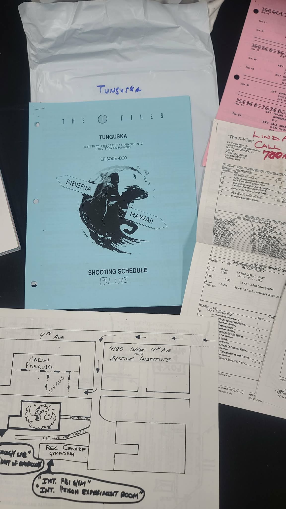 *X-Files - Original Production Used Script - Tunguska