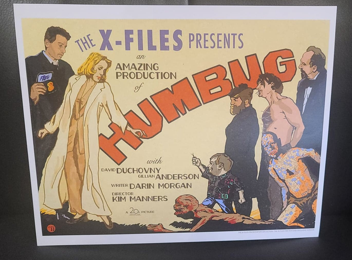 "Humbug"- Artwork by J.J. Lendl X-Files Fan Fest EXCLUSIVE