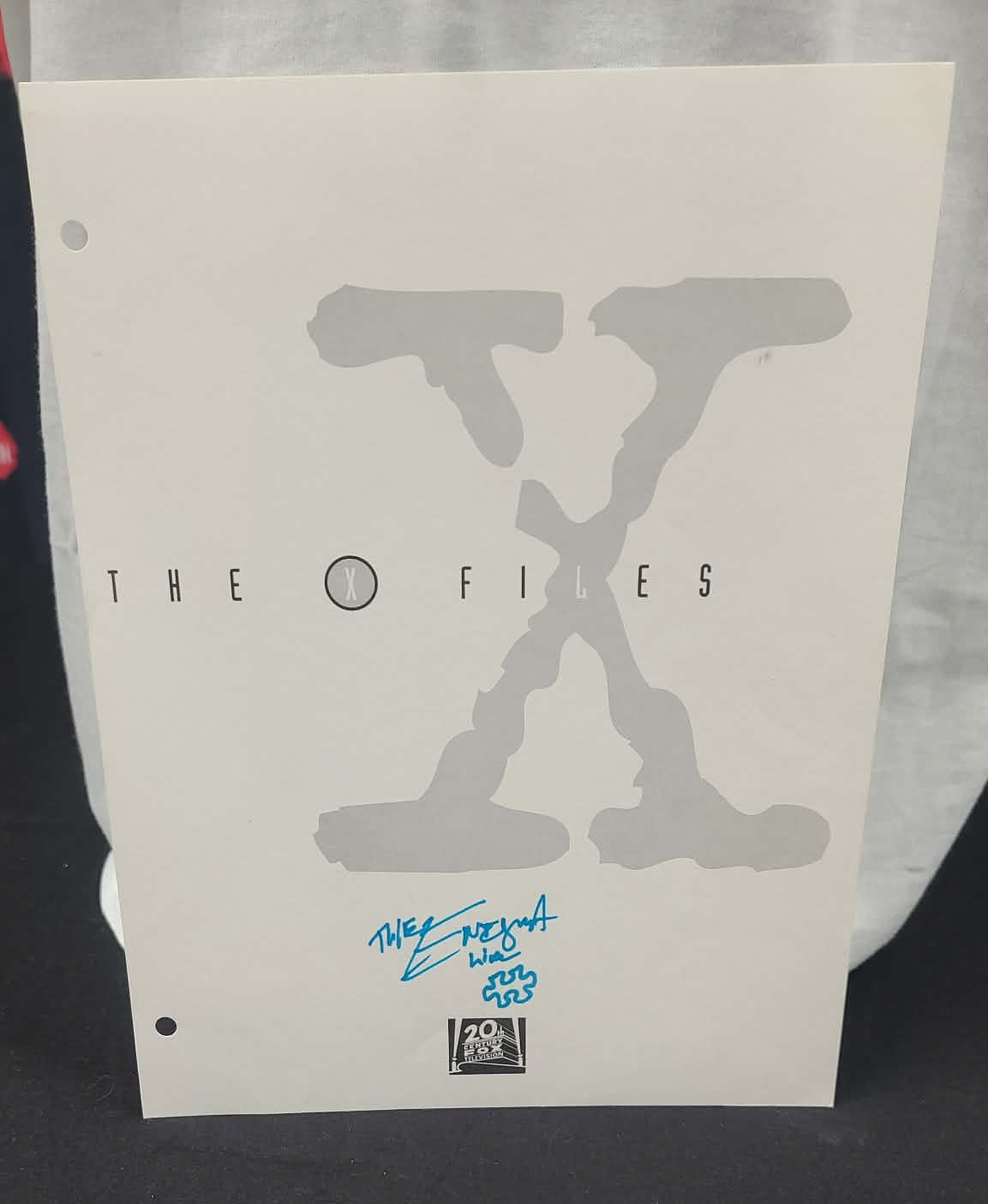 *X-Files -  Script Cover -Autographed by THE ENIGMA