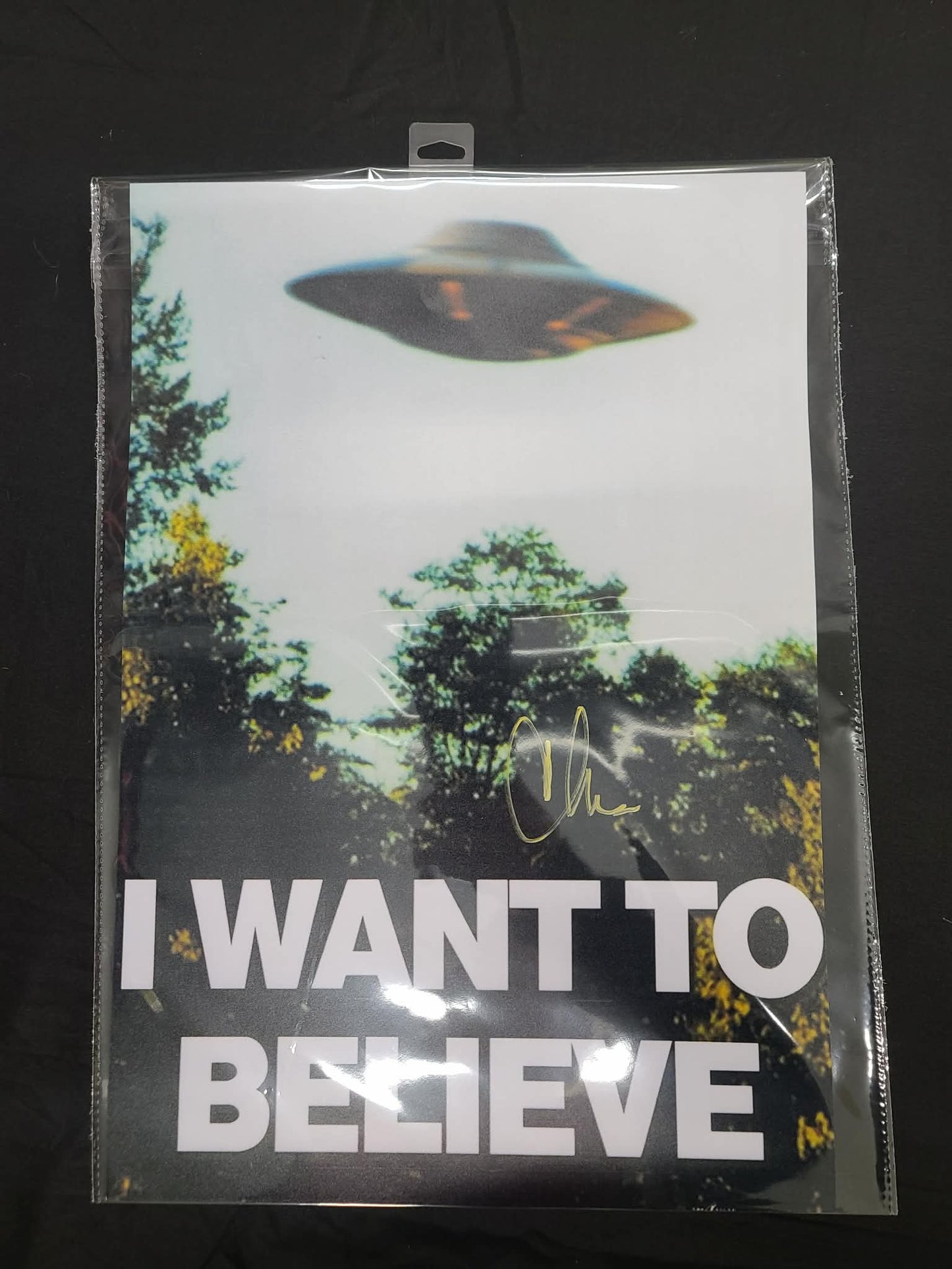 Chris Carters autographed IWTB poster -13x19 -Gold