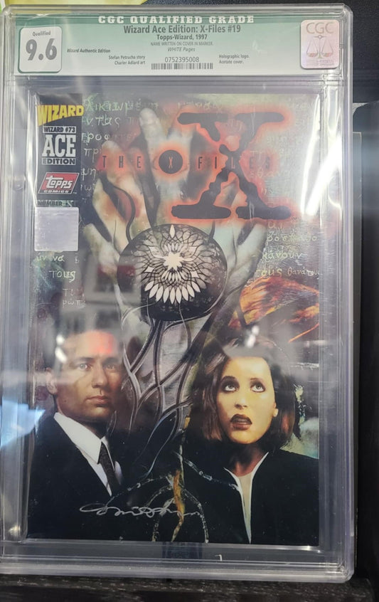 Wizard Ace Edition: X-Files #19 -Topps-Wizard 1997 - Autographed - CGC graded 9.6