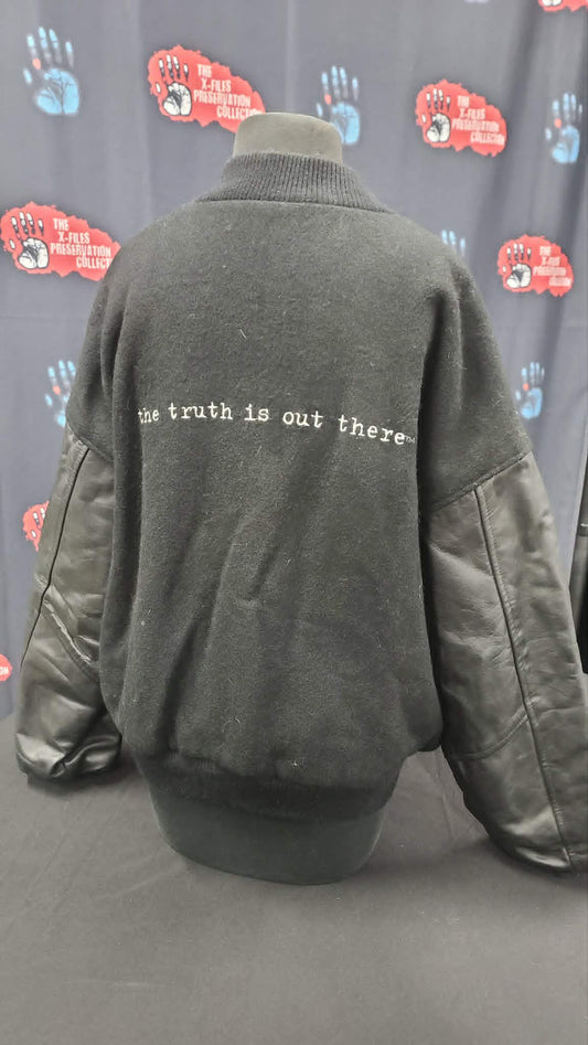 * X-Files- The Truth Is out There Bomber Jacket /Leather Sleeves