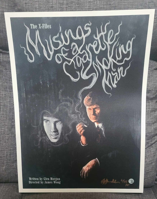 Musings of a Cigarette Smoking Man Fan Fest Exclusive 12 x 16 Print designed by JJ Lendl, signed and numbered by the Artist.