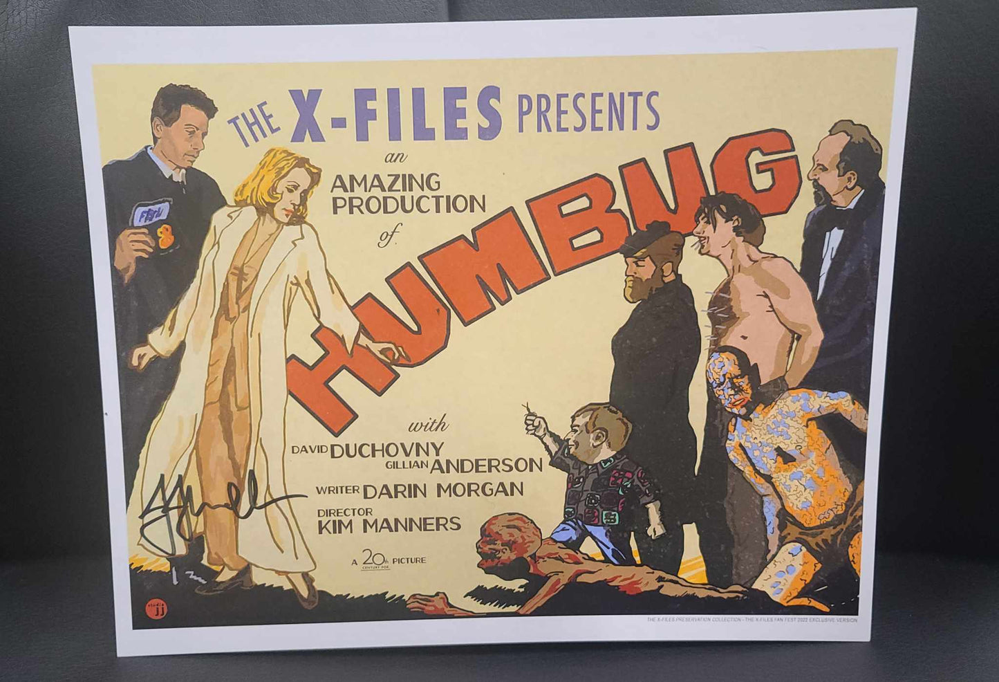 Autographed by JJ Lendl "Humbug"- Artwork by J.J. Lendl   X-Files Fan Fest EXCLUSIVE