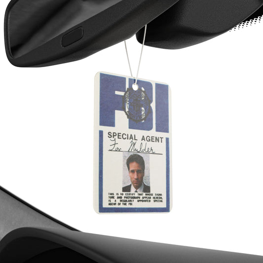 Agent Fox Mulder Badge Car Air Freshener - XFP Direct