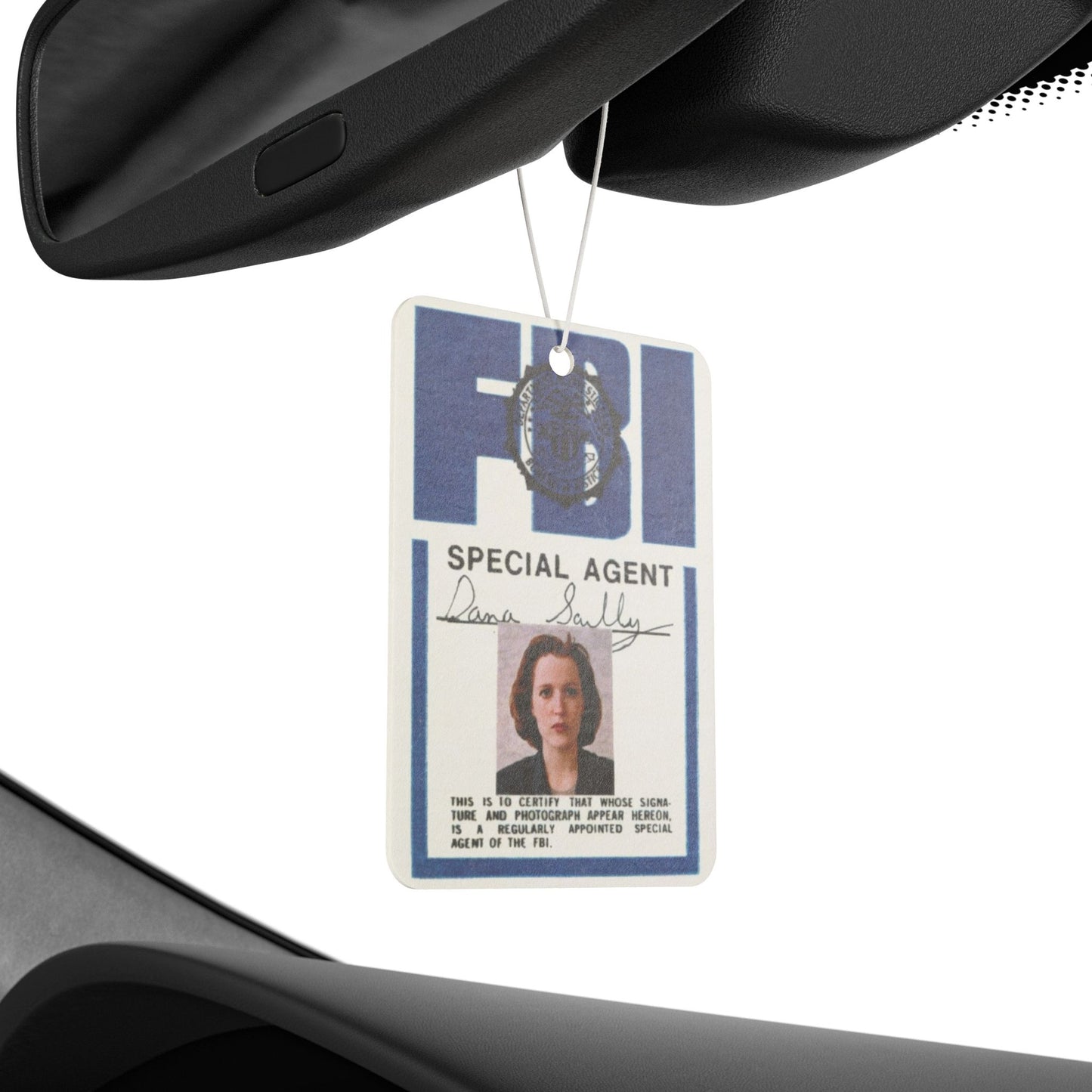 Agent Dana Scully Badge Car Air Freshener-XFP Direct
