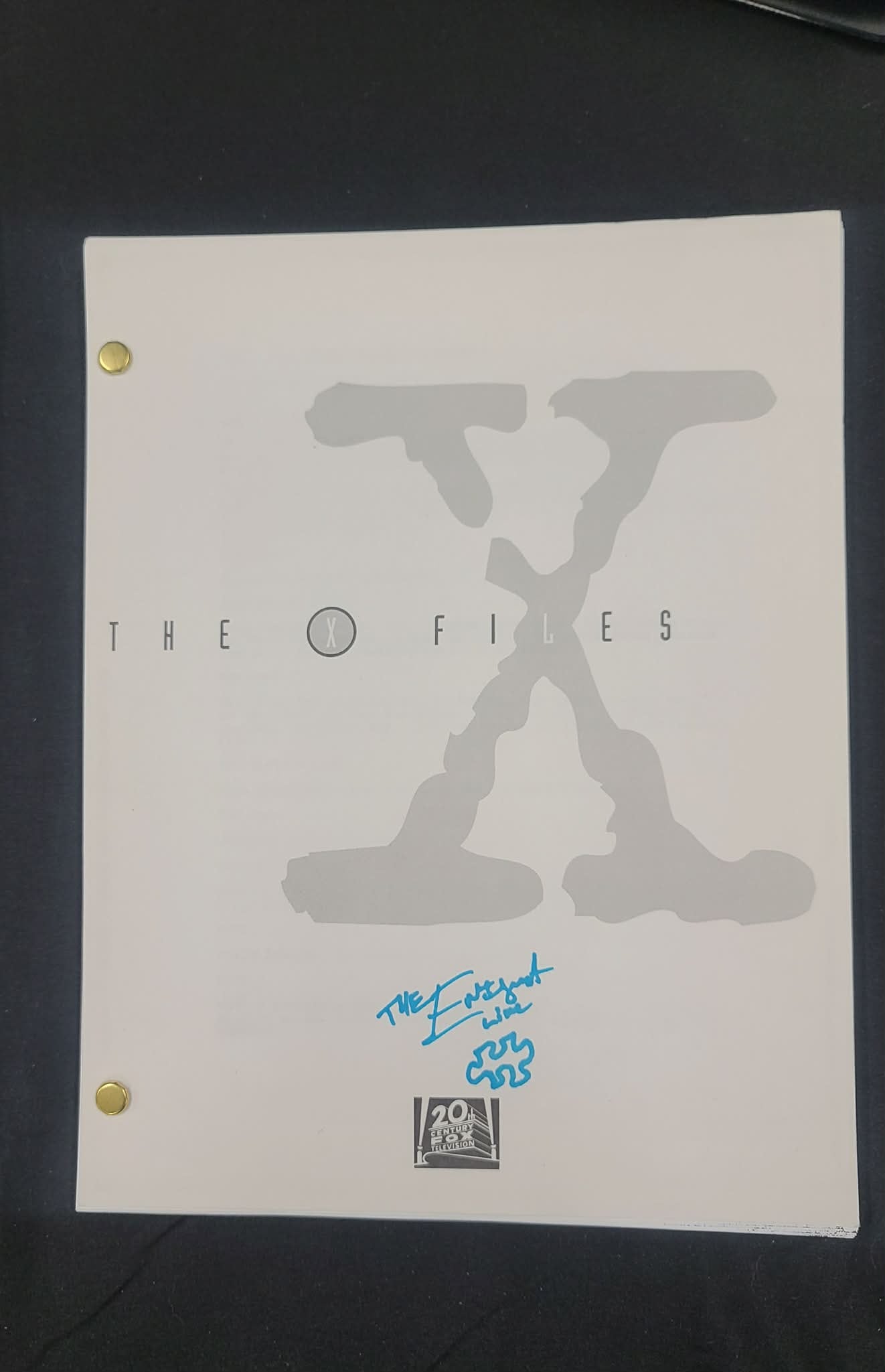 *X-Files - Production Copy Script - HUMBUG autographed by The Enigma Live