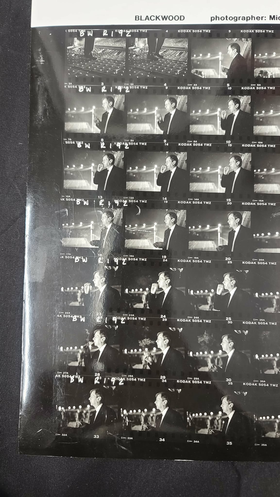 *X-Files- Original Production Used Contact Sheet - FIGHT THE FUTURE (BLACKWOOD) - CSM  Cigarette Smoking Man