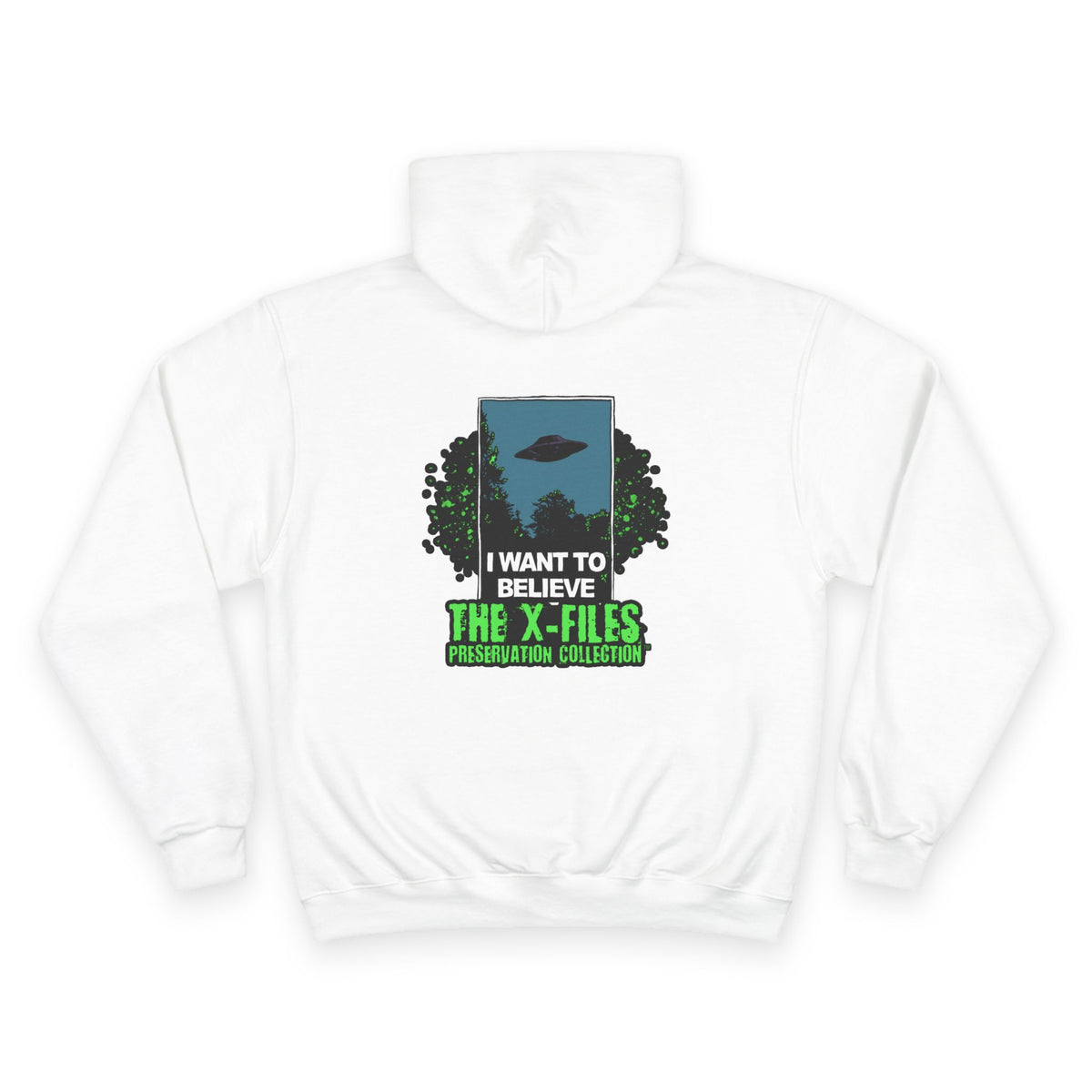 X‑Files "I Want to Believe" Hoodie — Retro UFO Alien Graphic Pullover