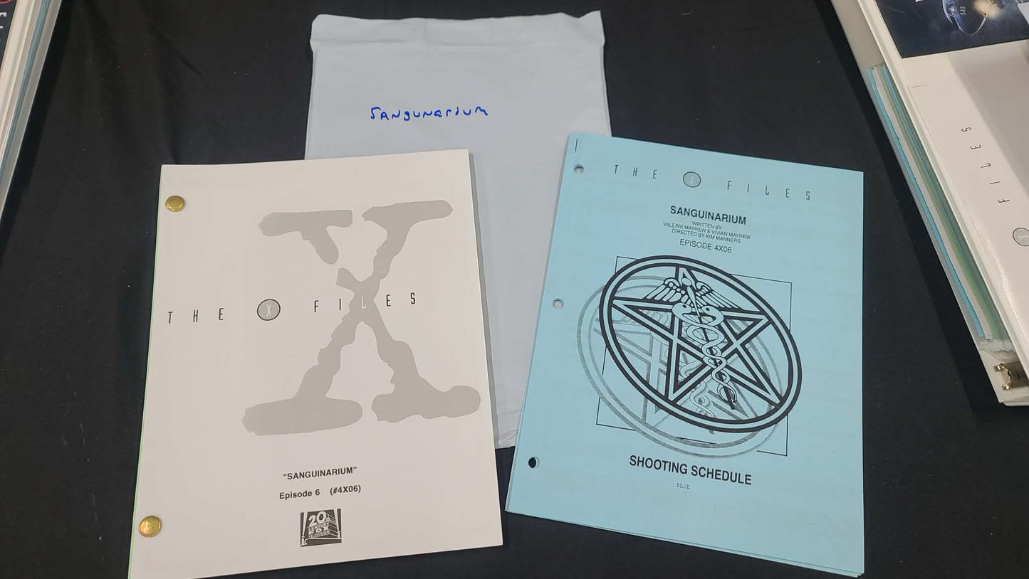 *X-Files - Original Production Used Script and more -SANGUINARIUM