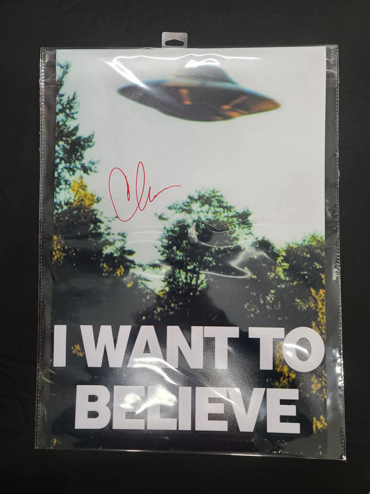 Chris Carters autographed IWTB poster -13x19 -RED