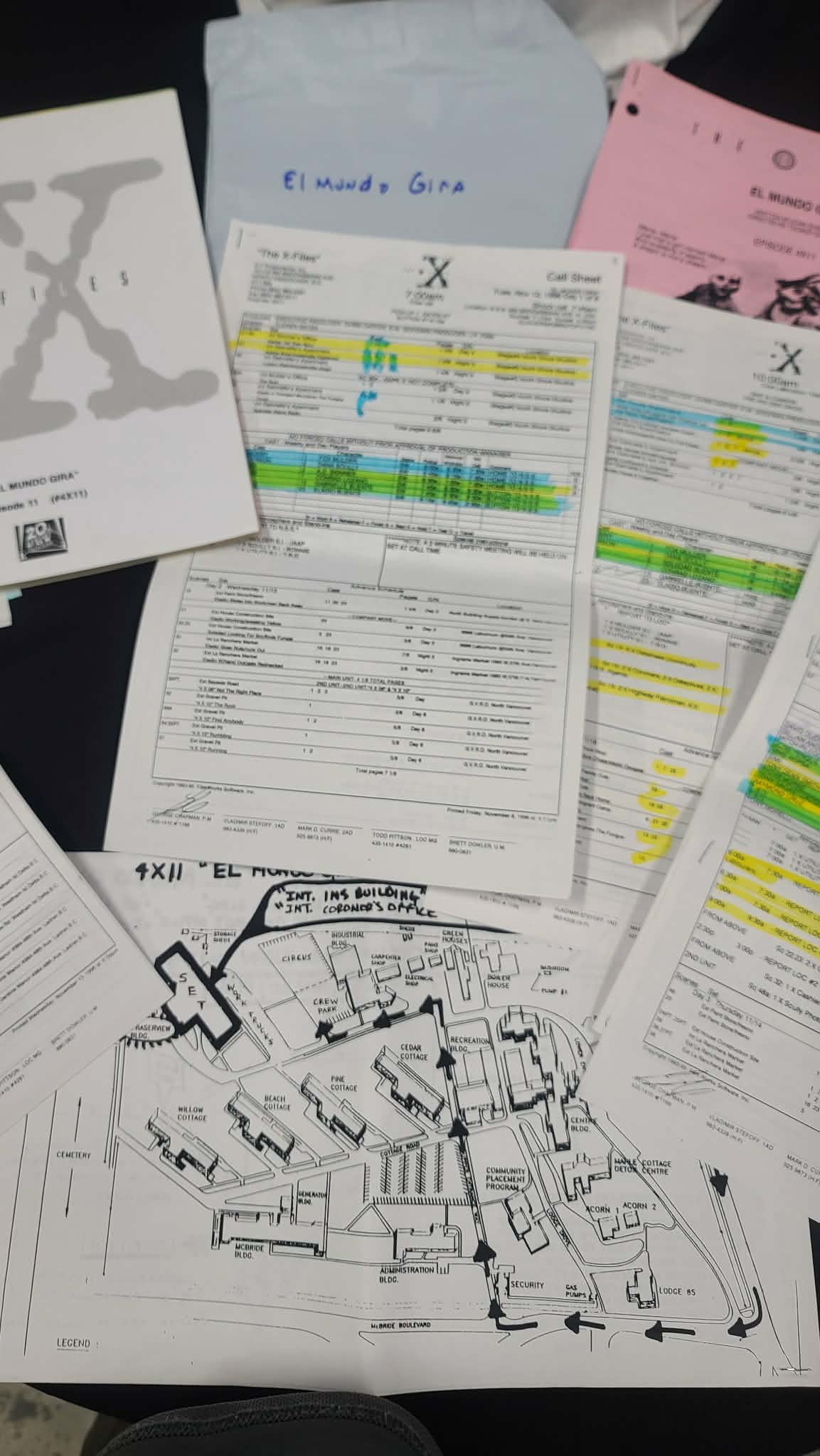 *X-Files - Original Production Used Script -El Mundo Giro