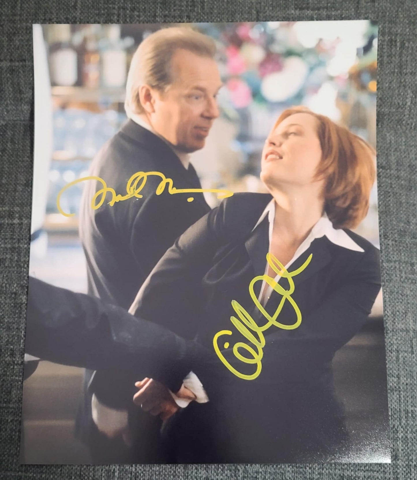 X-Files Photo - Autographed by Gillian Anderson and Michael McKean  (JAB)