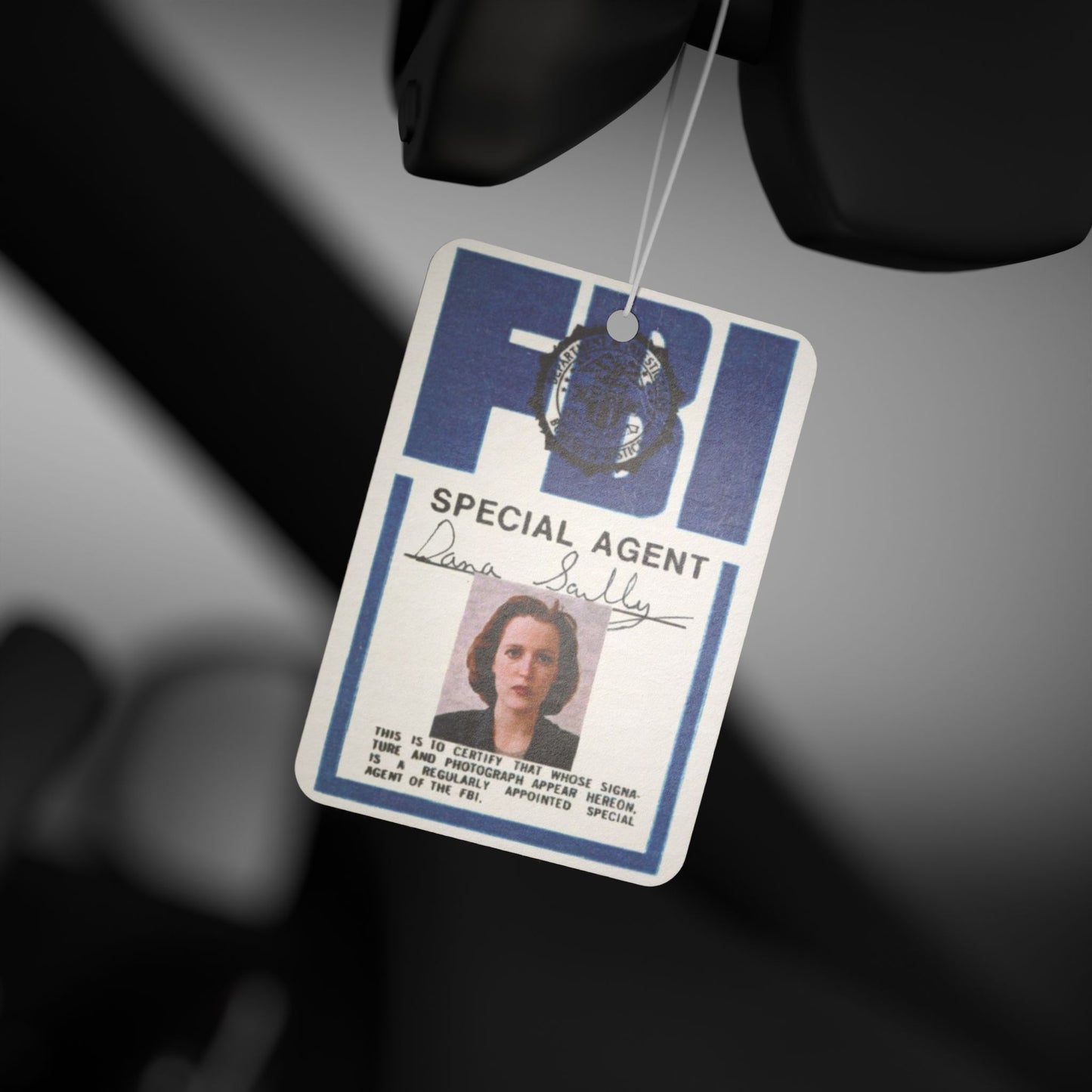 Agent Dana Scully Badge Car Air Freshener-XFP Direct