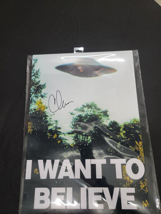 Chris Carters autographed IWTB poster -8X10 -BLACK
