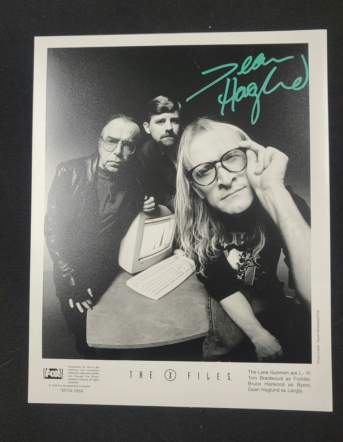 *X-Files-Autographed Press Photo - Dean Haglund - Langly - Lone Gunmen
