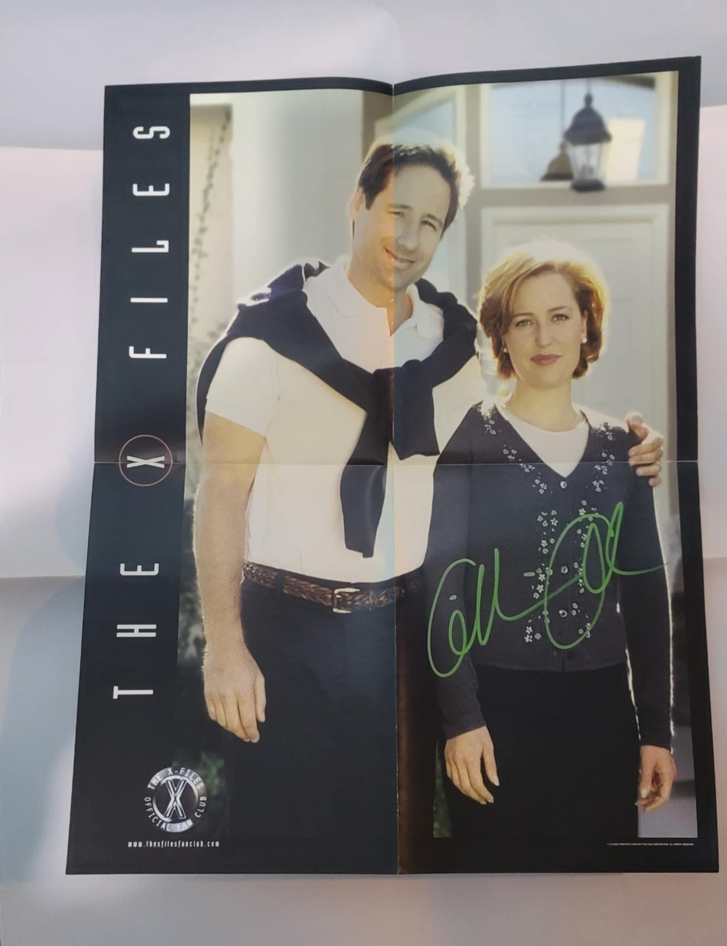 The X-Files Fan Club Poster - "Arcadia" - Autographed by Gillian Anderson   - (JAB)