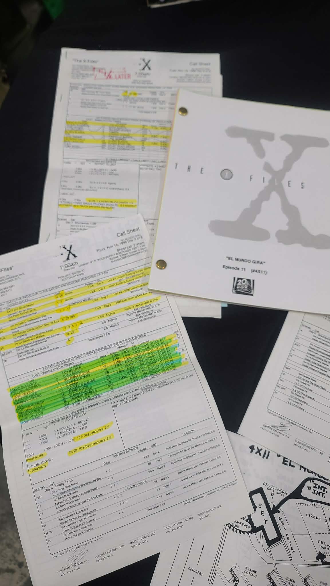 *X-Files - Original Production Used Script -El Mundo Giro