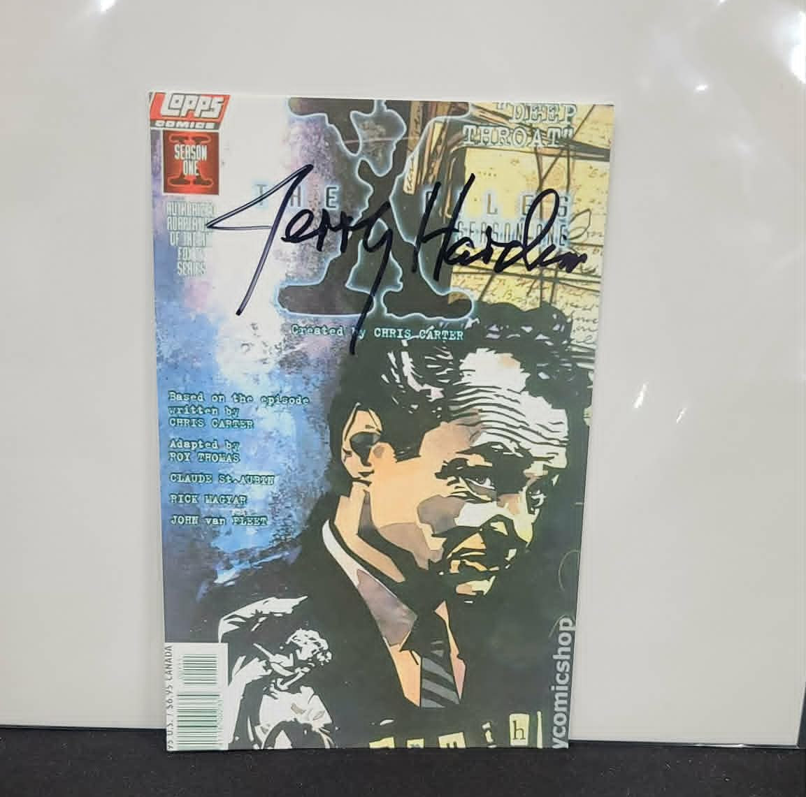 *X-files - Autographed Jerry Hardin 4x6 photo -"Deep Throat"