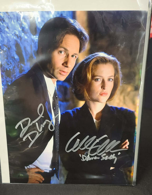 *X-files - David Duchovny & Gillian Anderson Autographed Photo   - Mulder & Scully