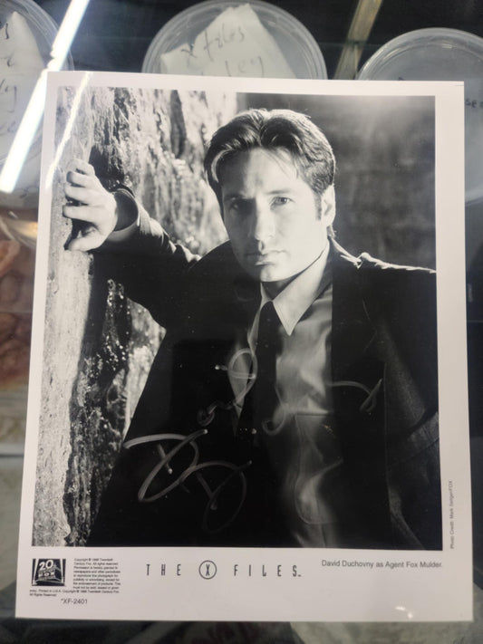 David Duchovny Autographed Press Photo - Slightly Smudged