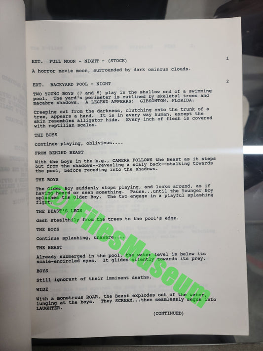 X Files Script -Episode "HUMBUG" - Not Production Used