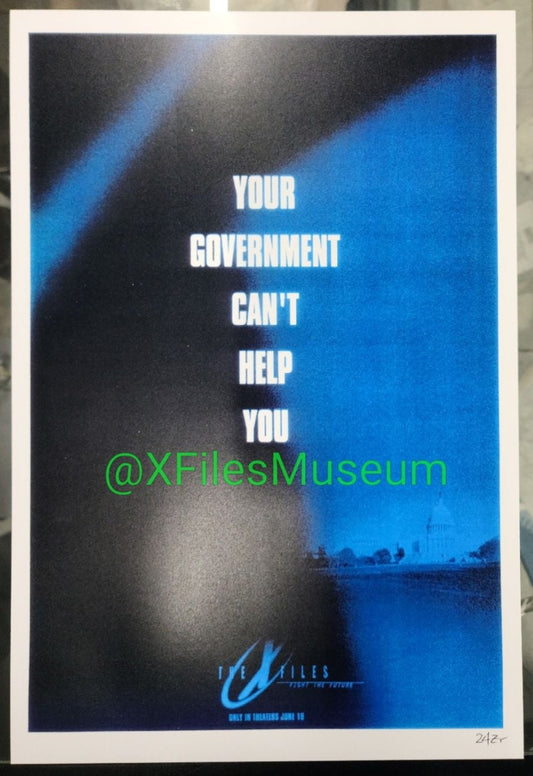 The X-Files FIGHT THE FUTURE Concept Art Print "X"  8" x 10"