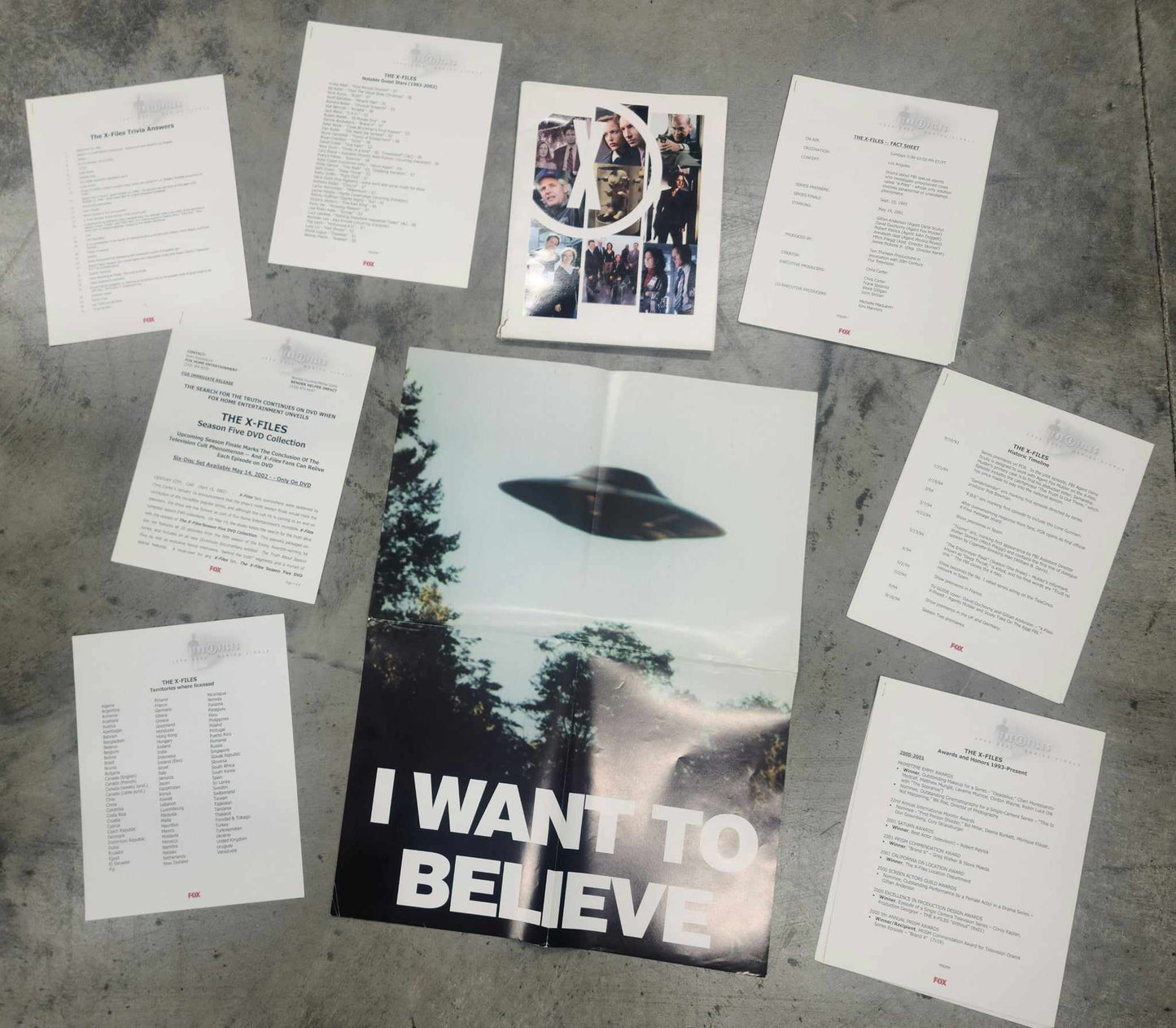 X-Files Final Wrap Party Folder- Including History, News and in depth Timeline