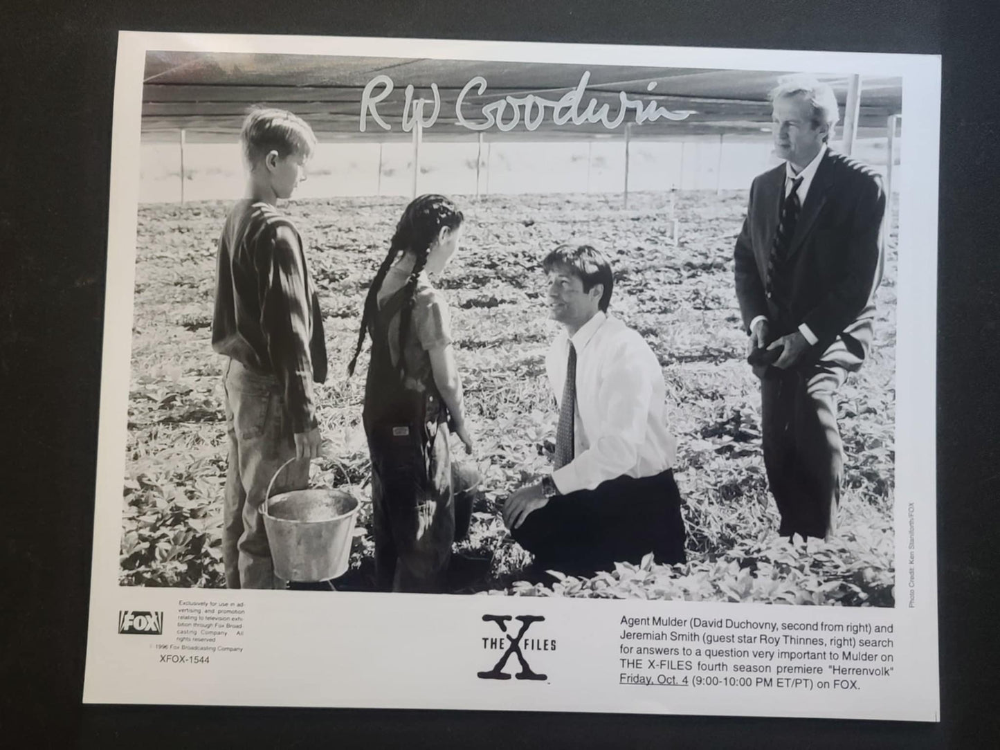 Press Photo for Episode "HERRENVOLK"   autographed by R. W. (Bob) Goodwin