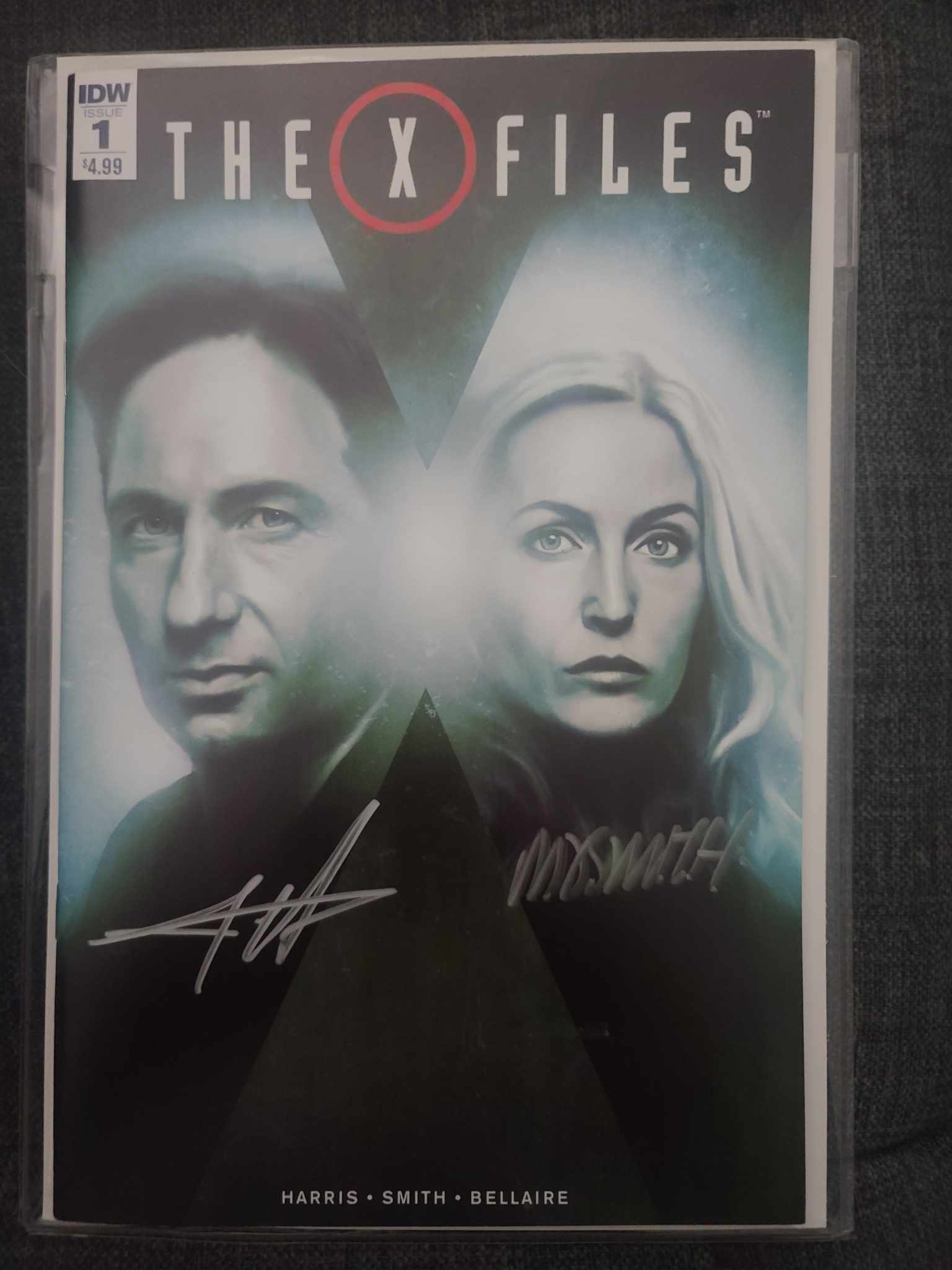 X File Sign THE X-FILES #1 Signed Edition- Autographed by Joe Harris and M.D.Smith ...